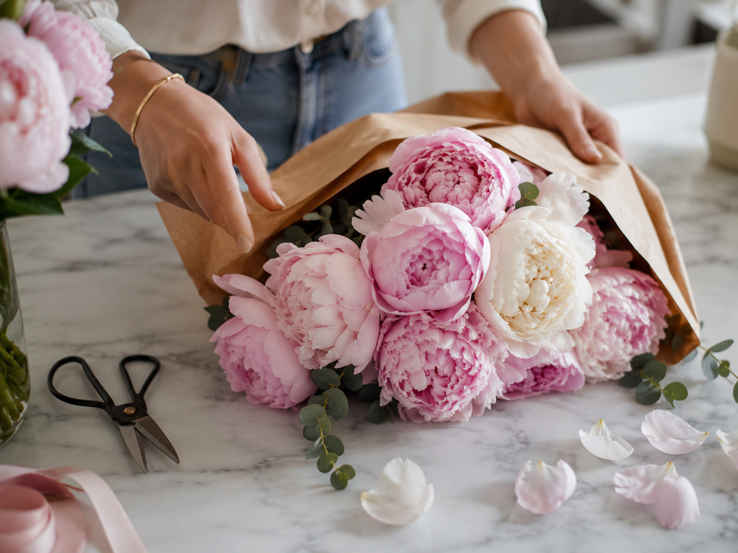 Preparing Your Peonies After Delivery | تجهيز زهور الفاوانيا بعد الاستلام